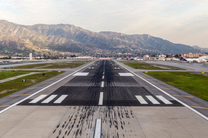 Hollywood Burbank Airport is a public airport located 3 miles northwest of downtown Burbank.